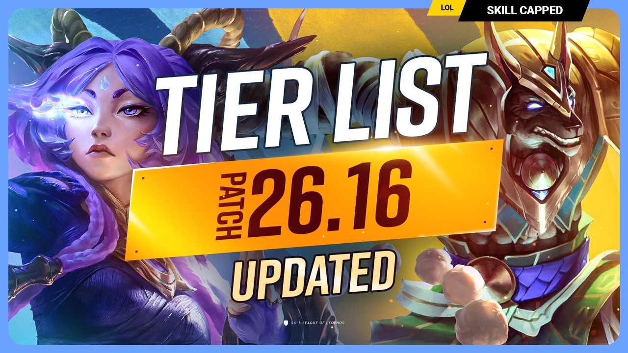 NEW UPDATED TIER LIST for PATCH 26.16! - League of Legends background