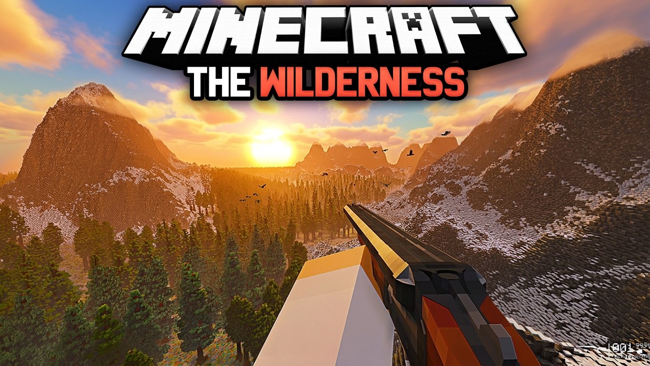 I Survived 100 Days in the Wilderness in REALISTIC Minecraft! background