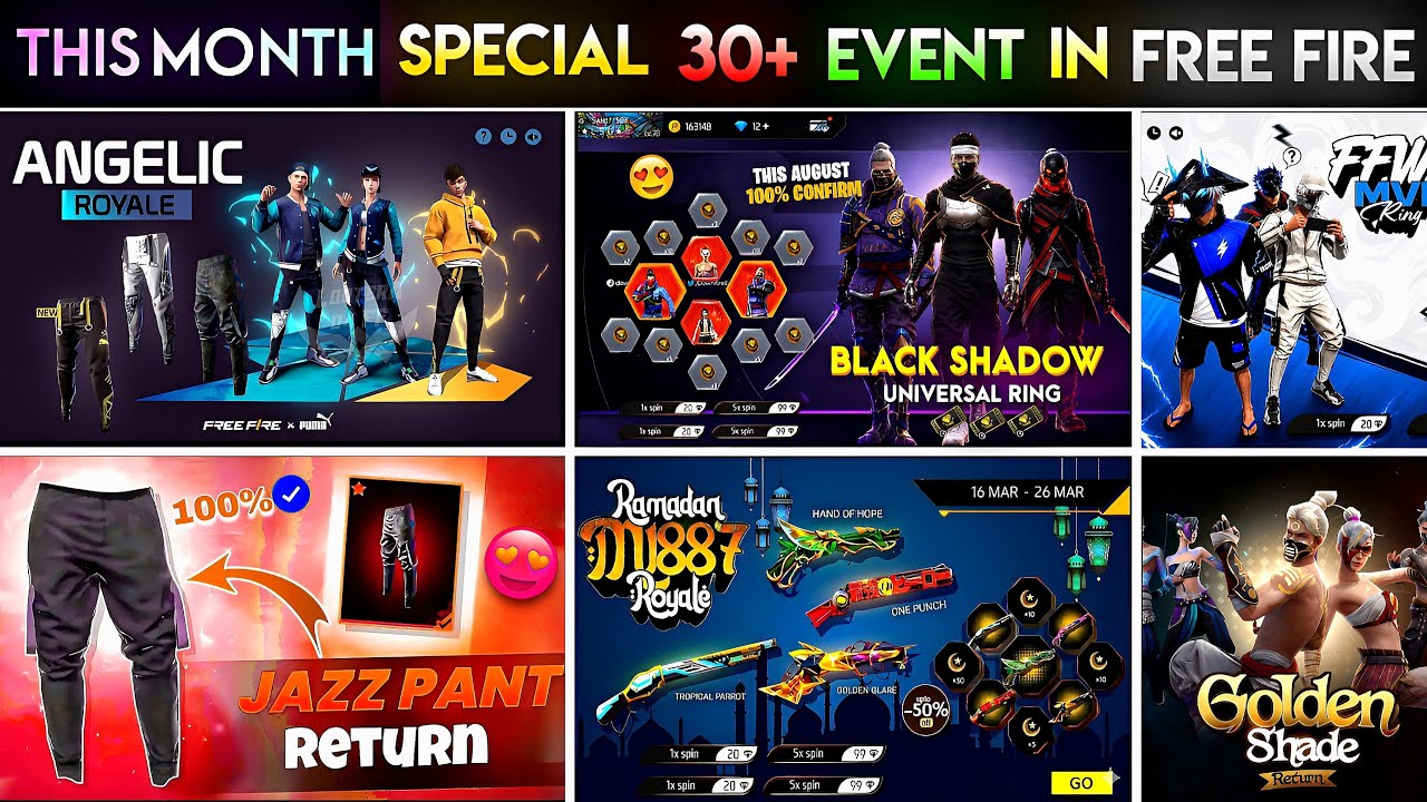 Upcoming Events in Free Fire 🤯🥳| Free Fire New Event | Ff New Event | New Event Ff background