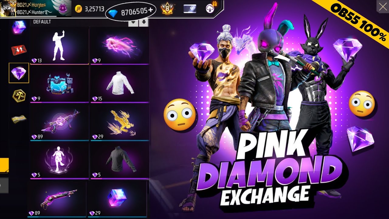 New Pink Diamond Exchange Store Update | New Event Free Fire Bangladesh Server | Free Fire New Event background