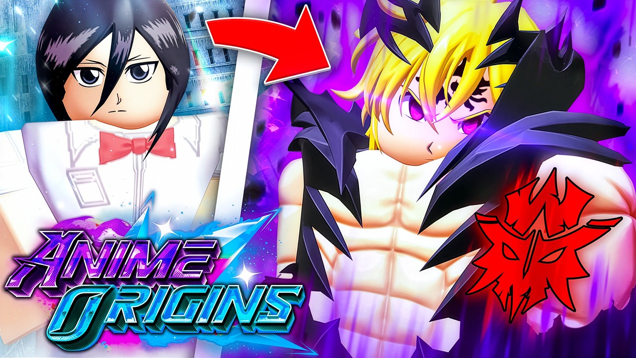 I Went From NOOB To PRO In Anime Origins! background