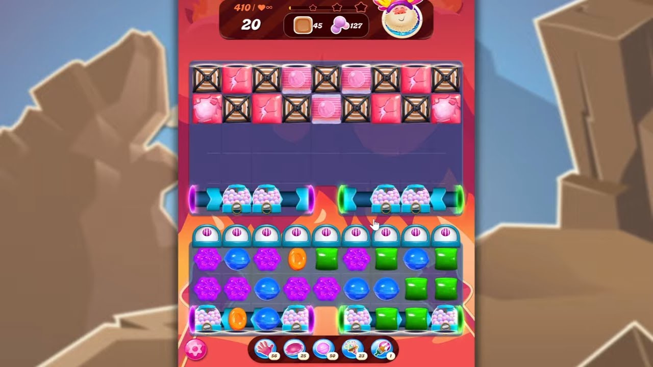 Candy Crush Saga LEVEL 410 NO BOOSTERS (new version)πβοΈ background