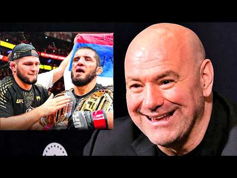 Реакция Даны Уайта на бой Махачев vs Гэрри UFC 330 background