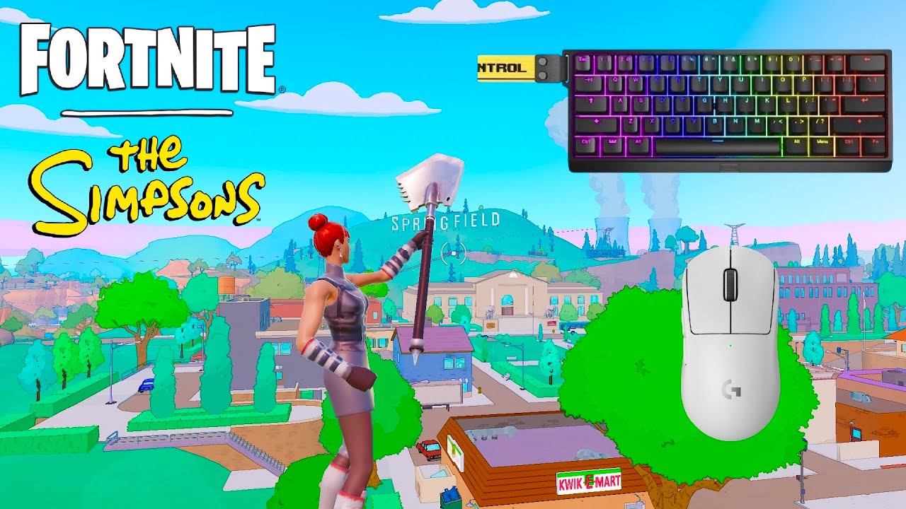 *NEW* SIMPSONS RELOAD 🏆Wooting 60HE ASMR😴Satisfying Keyboard Fortnite 900 FPS 4K background