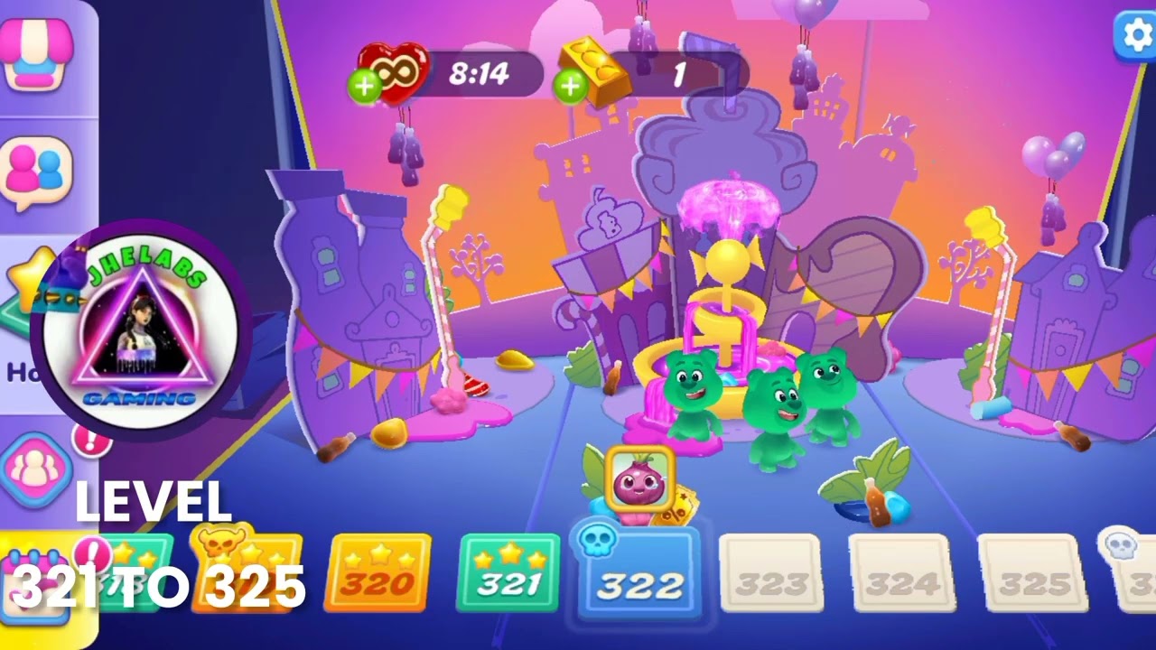 321 TO 325 HARD LEVEL CANDY CRUSH SODA JHELABS GAMING background