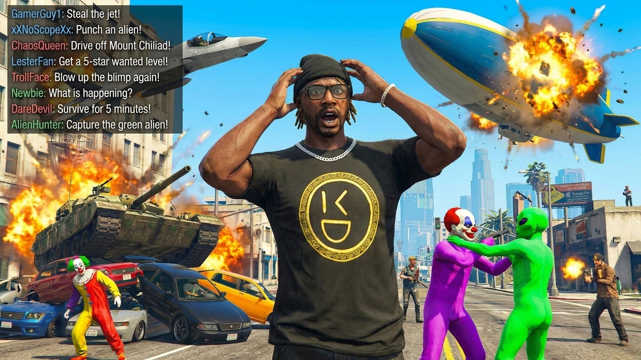 THE CHAT CONTROLS MY LIFE IN GTA 5 ONLINE! background