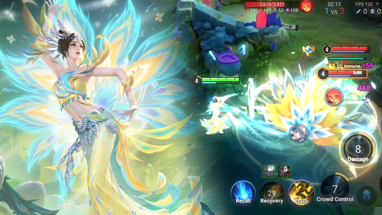 Lady Peacock Skin Highlights | Honor of Kings background