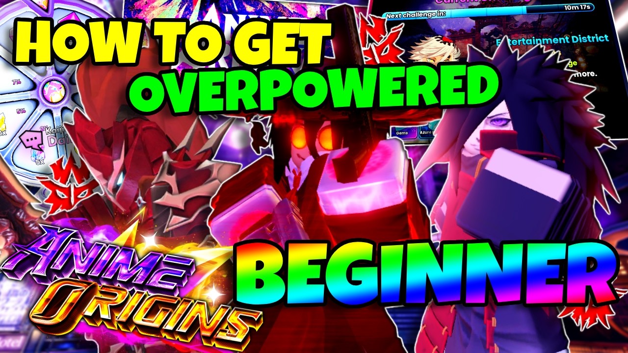 Best Beginners *GUIDE* To Start Anime Origins! (Roblox) background