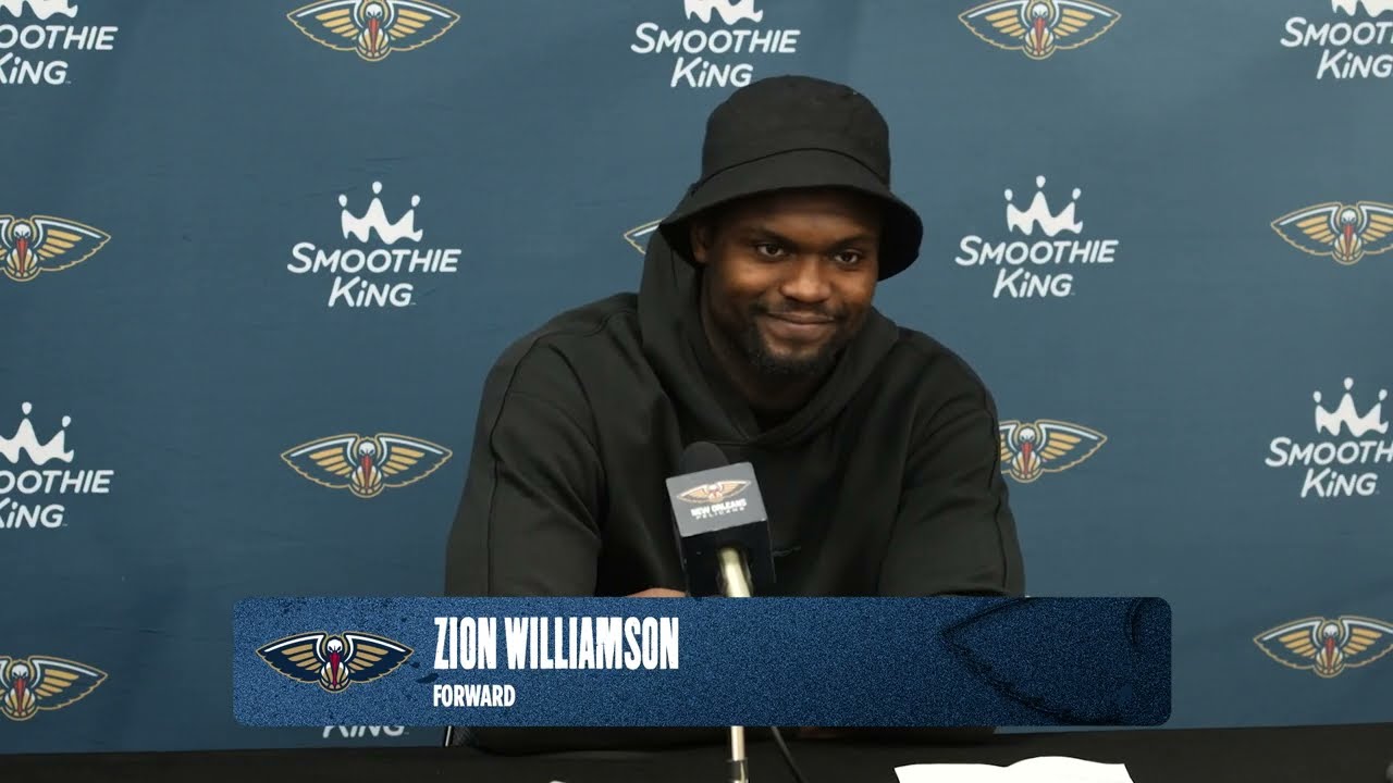 Zion Williamson | Pelicans-Knicks Postgame Interview 3/24/26 background
