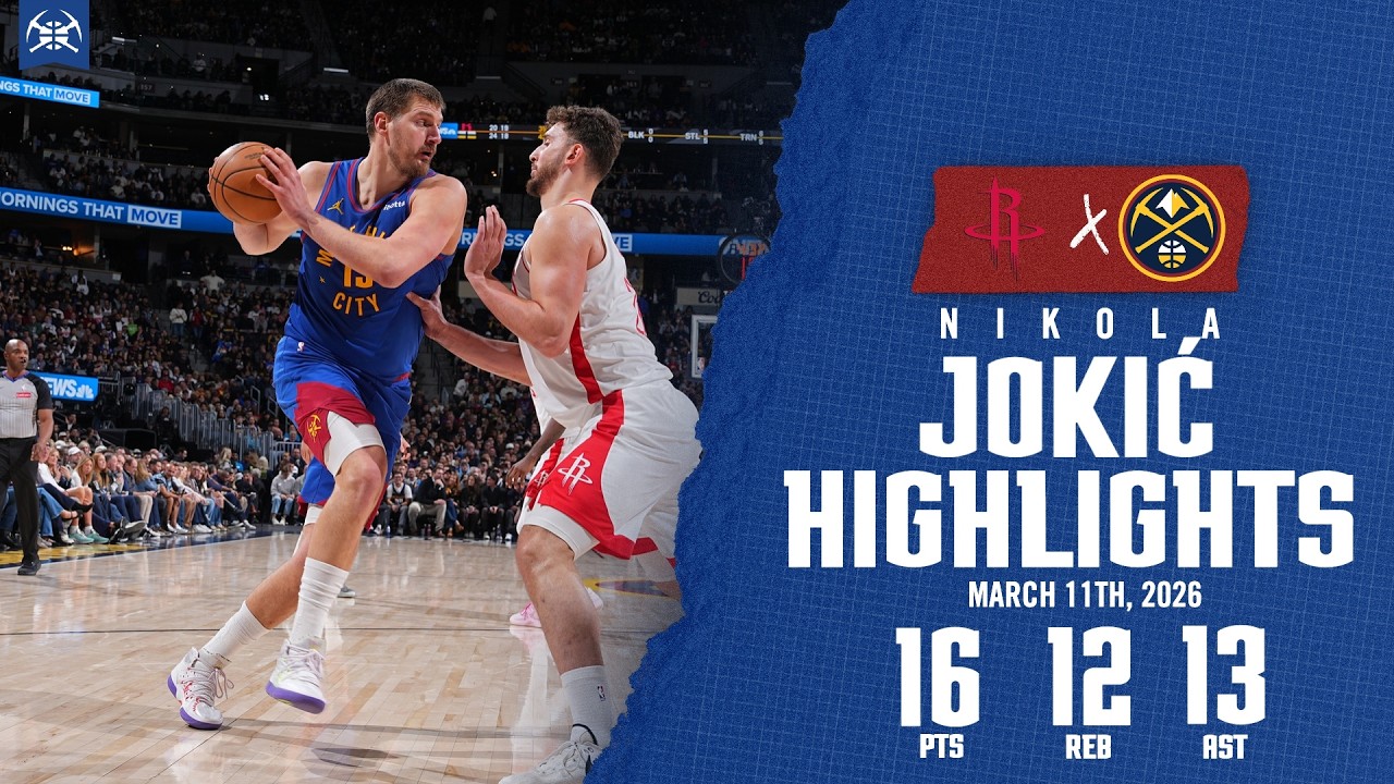Nikola Jokić 25TH TRIPLE-DOUBLE | Game Highlights vs. HOU background