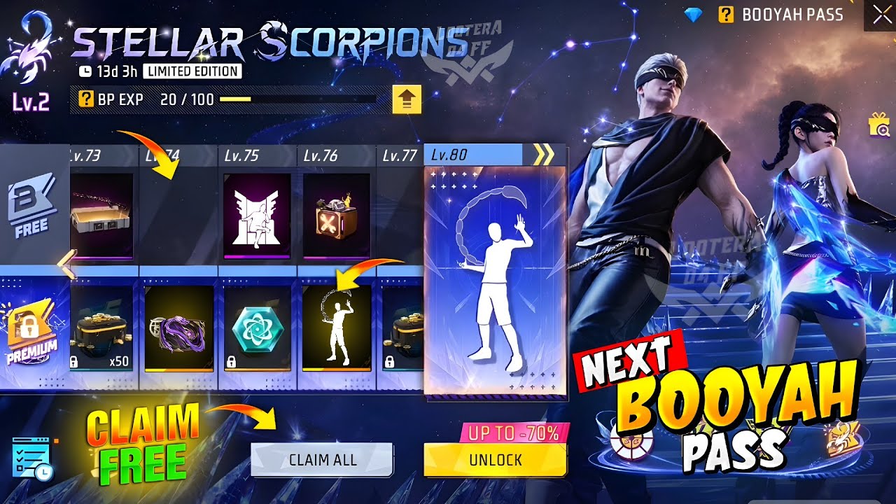 September Booyah Pass Free Fire 2026 ЁЯдпЁЯТе | October Booyah Pass Free Fire | Next Booyah Pass Free Fire background