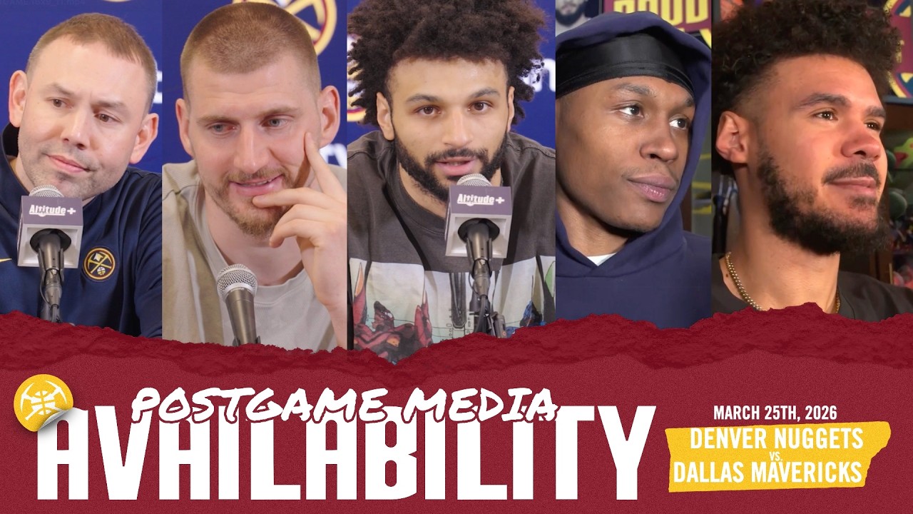 Hear From The Dominant Denver Duo | Nikola Jokić & Jamal Murray Postgame Reactions vs. DAL 🎙️ background