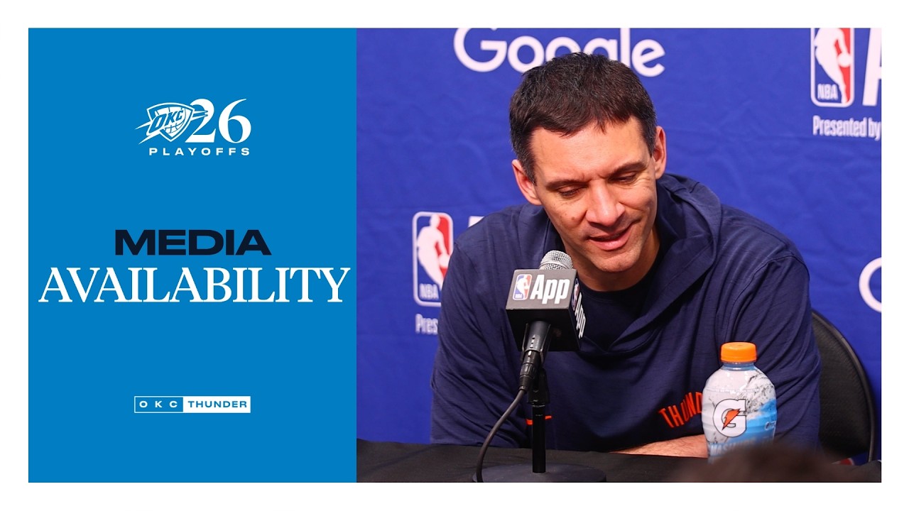 Coach Daigneault on Game 3 Win | Playoffs | Round 1 Game 3 | Postgame Media | April 25, 2026 background