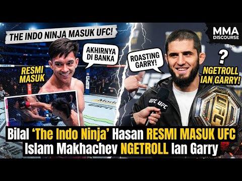 SEJARAH TERCIPTA: Menang KO Rd1, Bilal Hasan RESMI MASUK UFC! Islam Makhachev NGETROLL Ian Garry! background