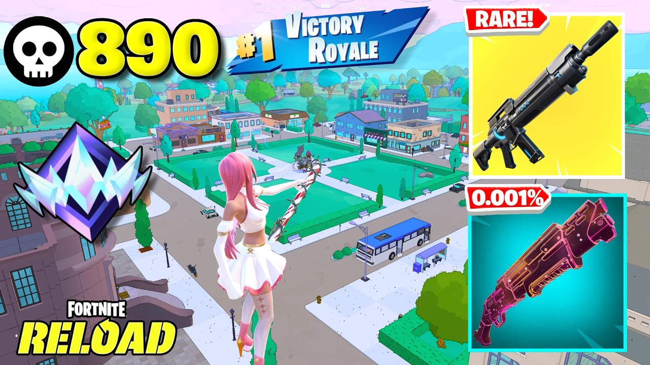 890 Elimination "RANKED RELOAD” Gameplay Wins (Fortnite Chapter 7 PS5 Controller) background