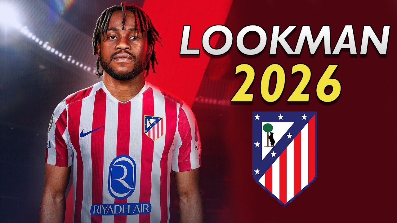 Ademola Lookman ● Welcome to Atletico Madrid 2026 ⚪️🔴🇳🇬 Best Goals, Skills & Assists background
