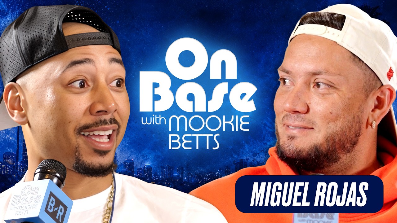 Miguel Rojas and Mookie Betts on Shohei Ohtani, Tarik Skubal & More in Dodgers Episode | On Base background