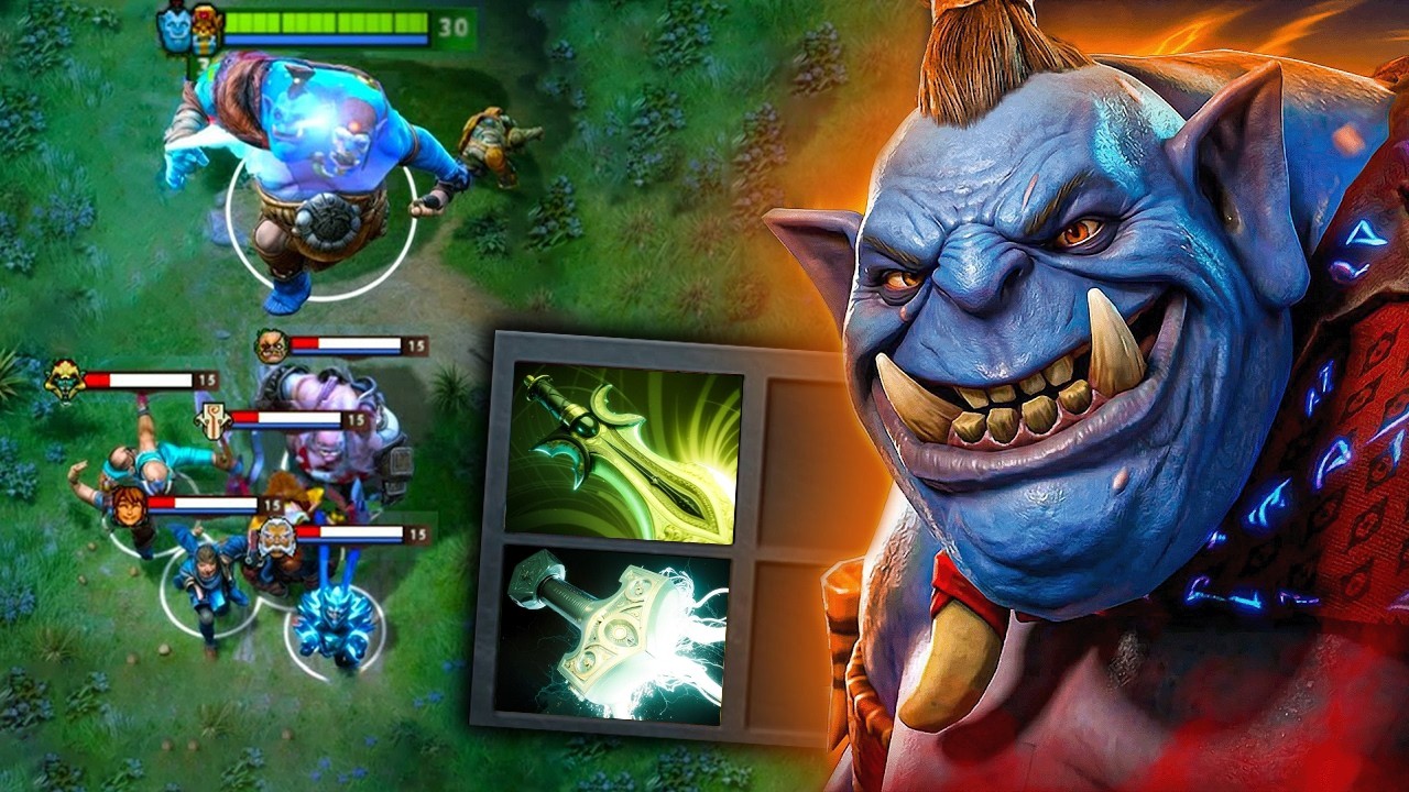 Max Attack Speed Ogre Magi🔥🔥🔥28Kills Butterfly + Mjollnir Builds | Dota 2 background