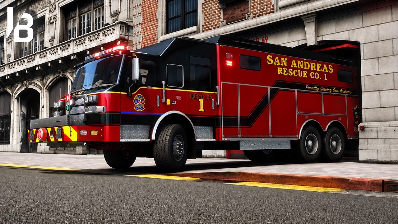 The Most Realistic Fire Rescue Ride Along in FiveM RP! background
