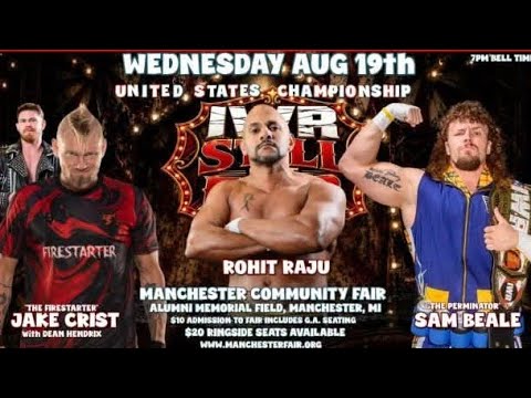 IWR: Jake Crist vs. Ren Jones vs. Sam Beale (U.S. Championship Match) 8/19/26 background