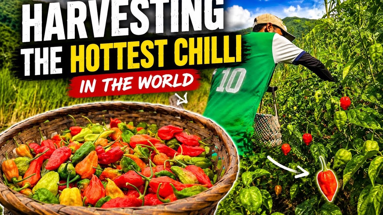 A bountiful harvest of king chilli 🌶️ background