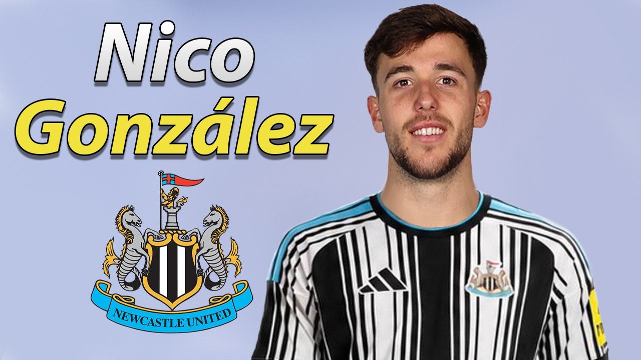 Nico González ● Newcastle Transfer Target 2026 ⚫️⚪️🇪🇸 Best Passes, Skills, Goals & Tackles background