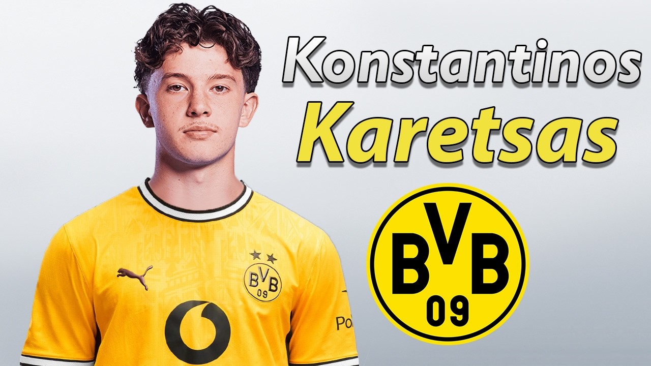 Konstantinos Karetsas ● Welcome to Borussia Dortmund 2026 ⚫️🟡🇬🇷 Skills, Goals & Passes background