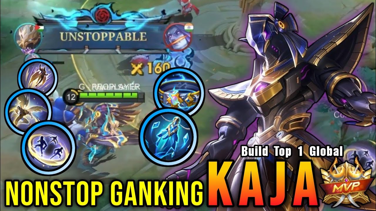NonStop Ganking!! Kaja MVP Roamer!! - Build Top 1 Global Kaja ~ MLBB background