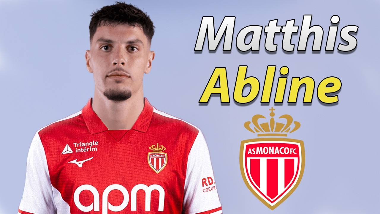 Matthis Abline ● Welcome to AS Monaco 2026 🔴⚪🇫🇷 Best Goals & Skills background