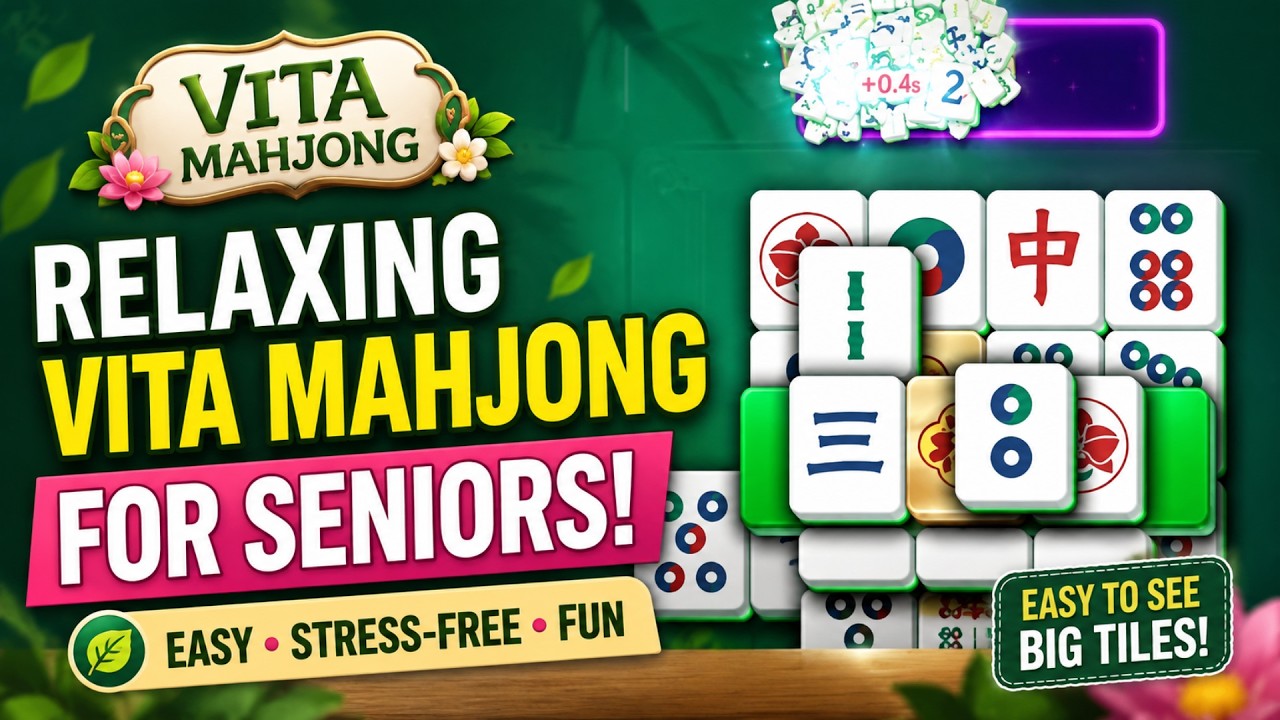 Relaxing Vita Mahjong for Seniors: Easy, Stress-Free Gameplay Guide background