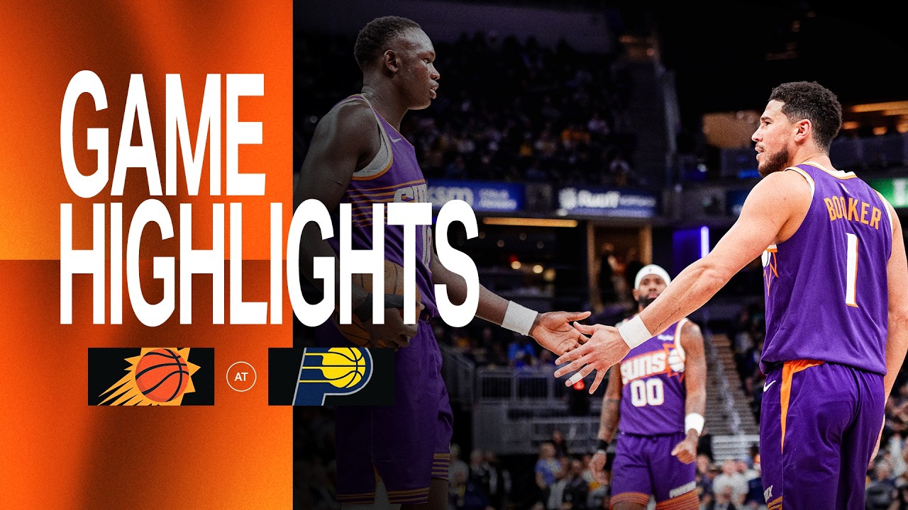 Booker and Jalen Green go OFF in Phoenix Suns win against Indiana Pacers | Game Highlights 3-12-26 background