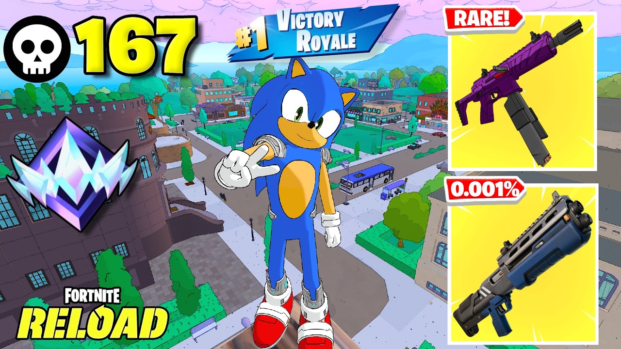 NEW SONIC SKIN! High Elimination Solo "RELOAD” Gameplay Wins (Fortnite Chapter 7 Season 4) background