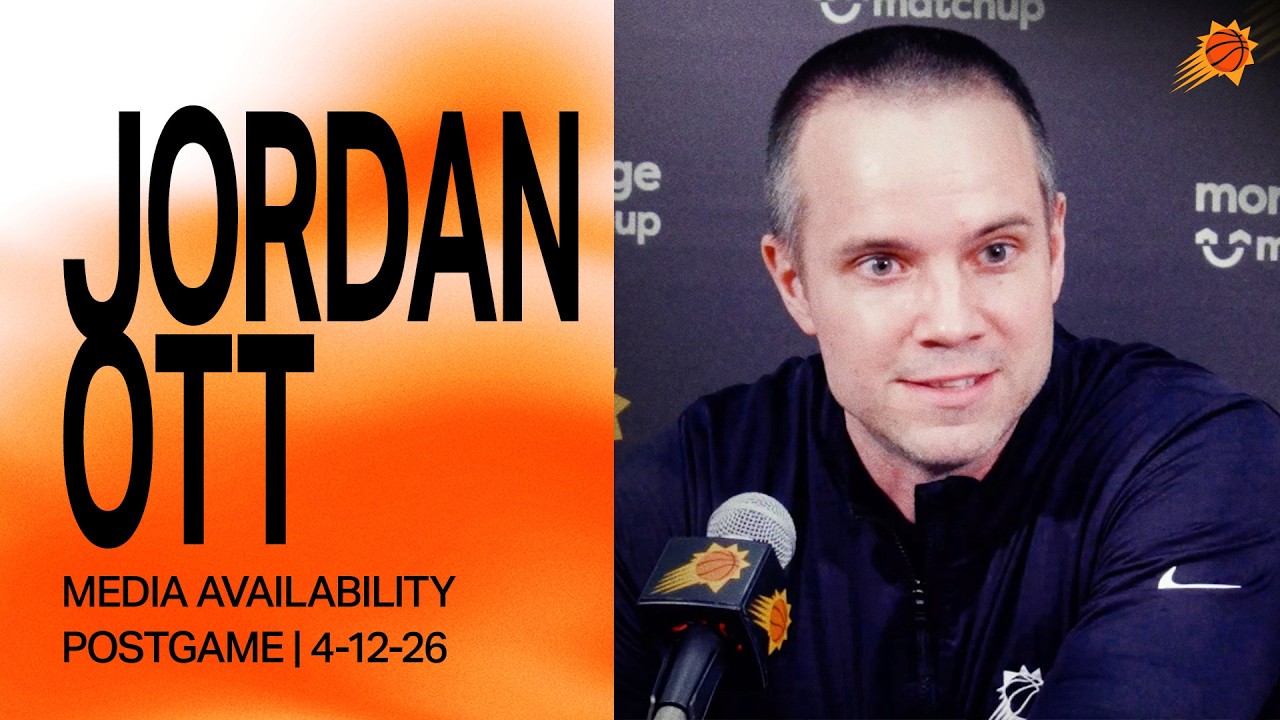 Head Coach Jordan Ott Postgame Media Availability | Phoenix Suns | 4-12-26 background