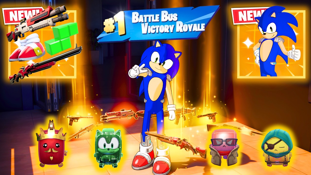 SONIC THE HEDGEHOG vs NEW MYTHIC'S CHALLENGE (NEW!! Fortnite Chapter 7 Season 4) background