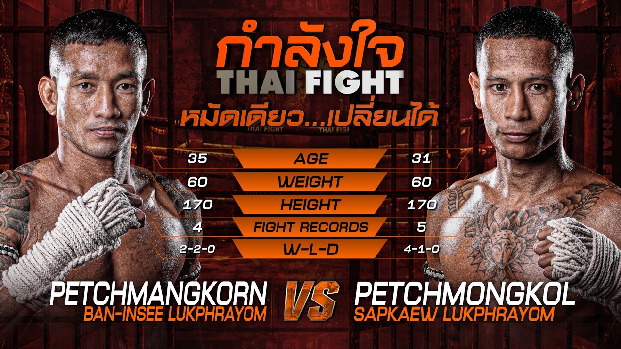 เพชรมังกร บ้านอินทรี ลูกพระยม vs. เพชรมงคล ทรัพย์แก้ว ลูกพระยม | ไทยไฟท์ ลีก 109 | 9 ส.ค. 2569 background