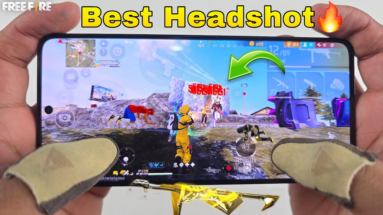Poco x7 pro free fire gameplay test 2 finger handcam m1887 onetap headshot background