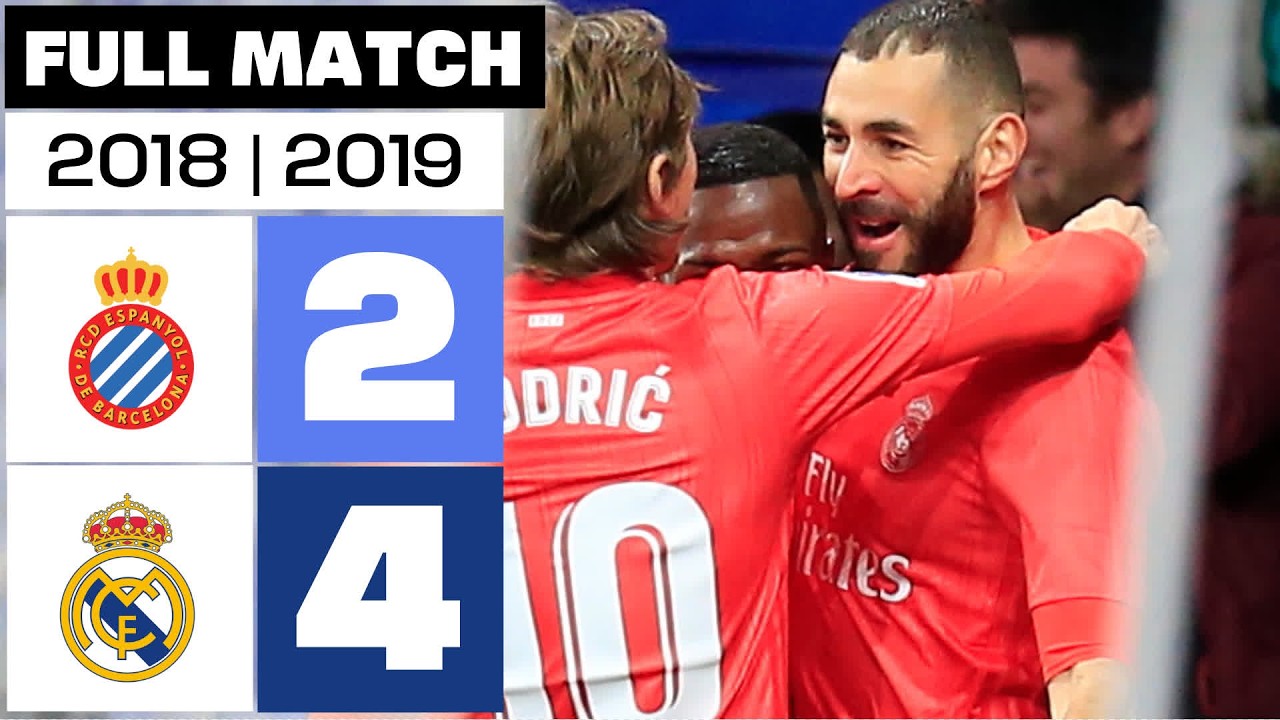 RCD Espanyol 2 - 4 Real Madrid 2018/19 PARTIDO COMPLETO background