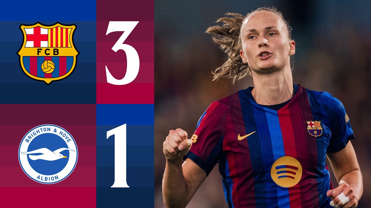 HIGHLIGHTS | FC BARCELONA 3 vs 1 BRIGHTON | LA FESTA DEL GAMPER ESTRELLA DAMM đâ€ïž background