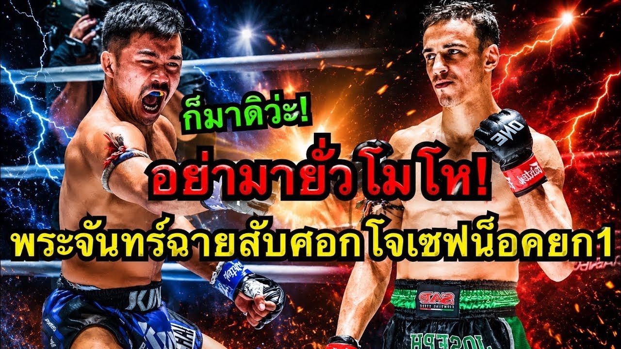 ปากดีต้องสยบด้วยศอก! พระจันทร์ฉาย พี.เค.แสนชัยมวยไทยยิม vs Joseph Lasiri background