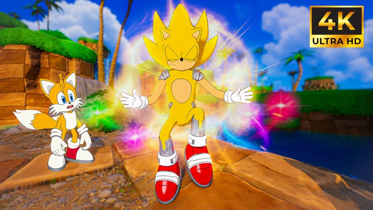 FORTNITE - SUPER SONIC GAMEPLAY (4K) background