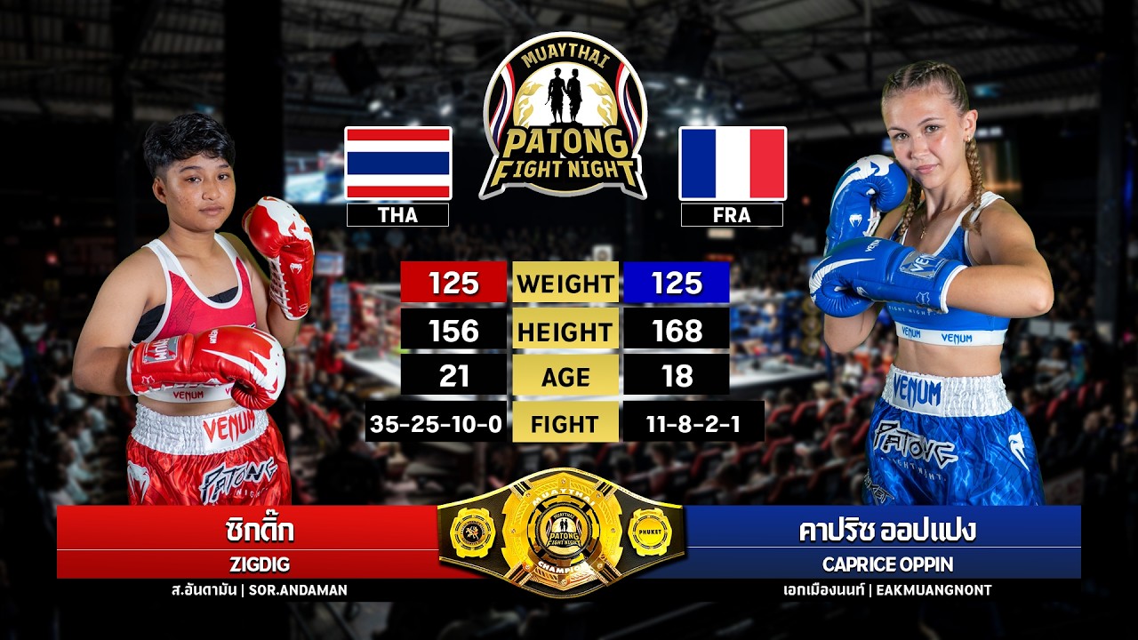 Sikdik Sor. Andaman VS Carprice Oppin Eakmuangnon Patong Fight Night August 20, 2026 background