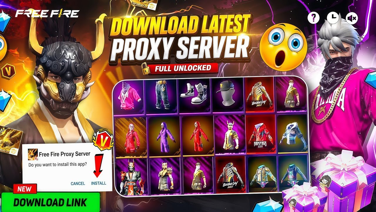 HOW TO DOWNLOAD PROXY SERVER IN FREE FIRE, HOW TO USE PROXY SERVER IN FREE FIRE, VIP PROXY SERVER background