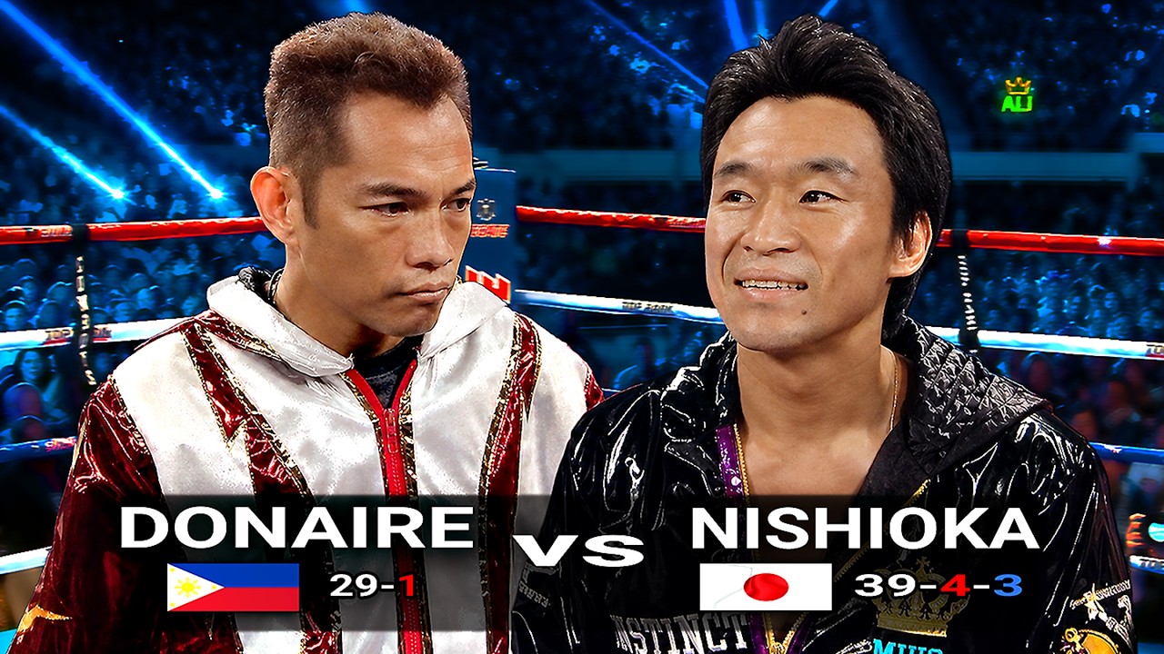 Nonito Donaire (Philippines) vs Toshiaki Nishioka (Japan) | TKO, Boxing Fight Highlights HD background