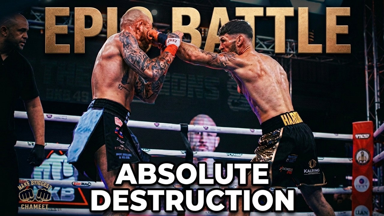 ABSOLUTE DESTRUCTION🔥 Harding vs Winiarski - Slowmotion #bareknuckle background