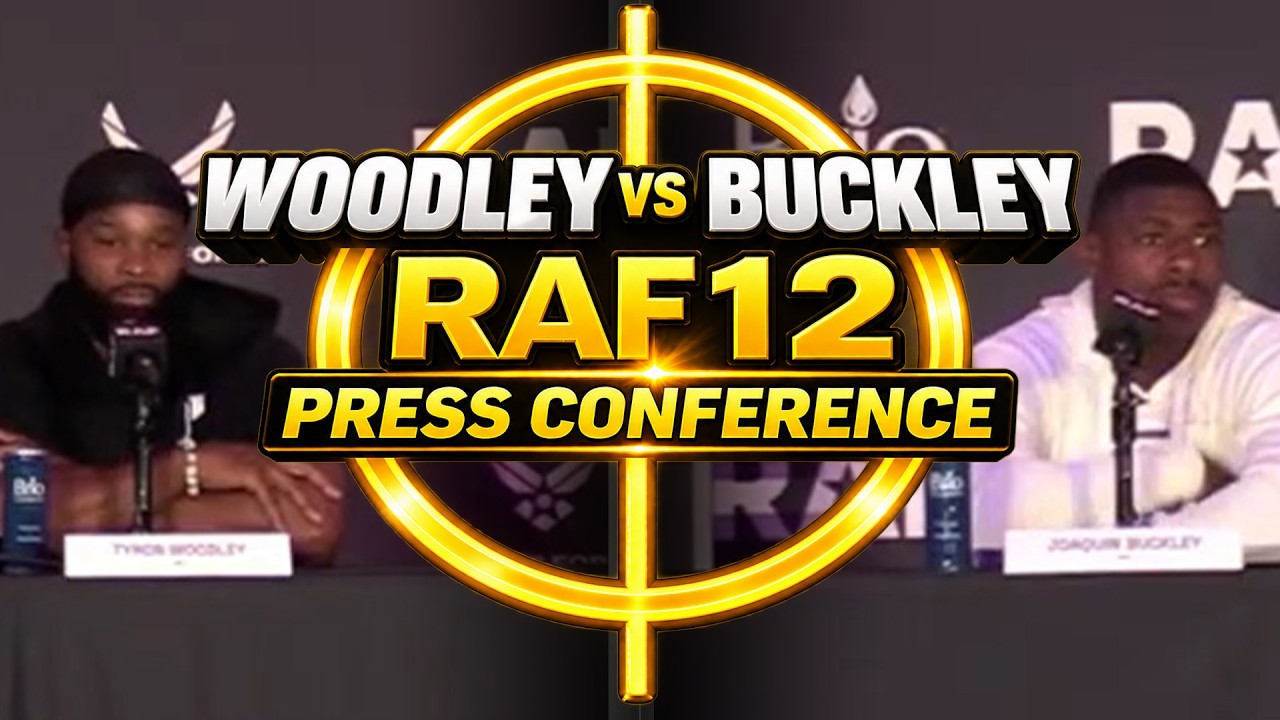 Tyron Woodley vs. Joaquin Buckley RAF 12 Press Conference | Woodley vs. Buckley | MMA Fighting background