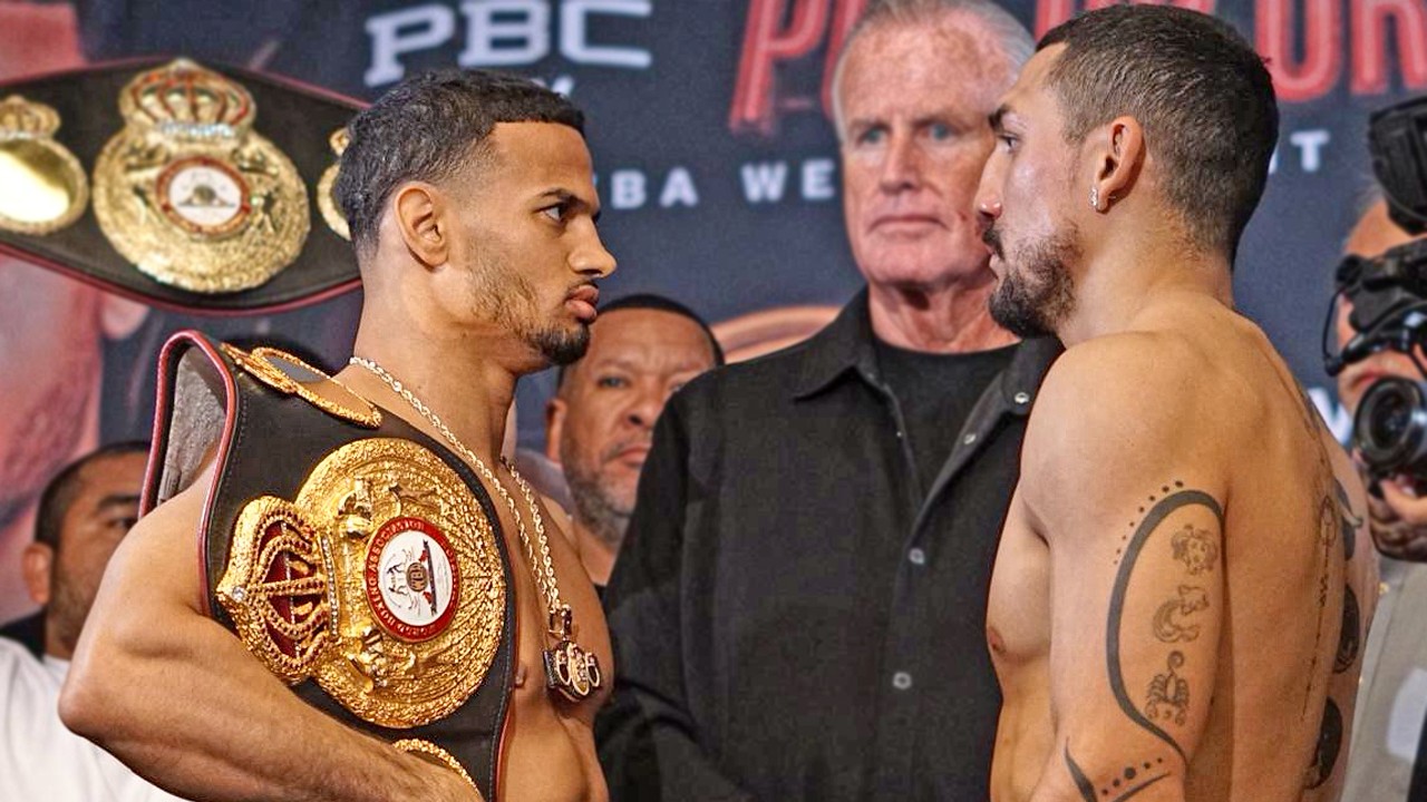 TENSE!! Rolly Romero vs. Teofimo Lopez • FULL WEIGH IN & FINAL FACE OFF | DAZN Boxing background