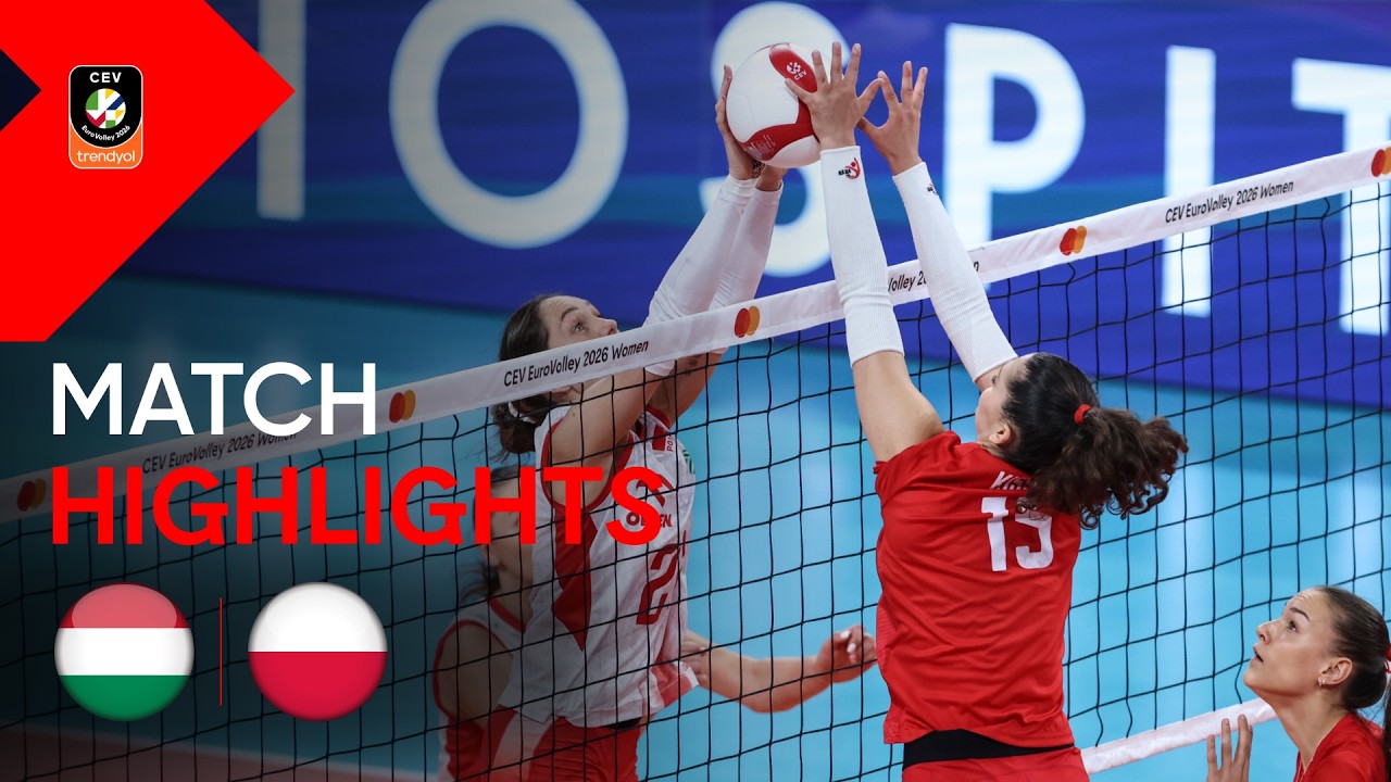 Highlights | HUNGARY vs. POLAND | CEV Trendyol Eurovolley 2026 | Women background