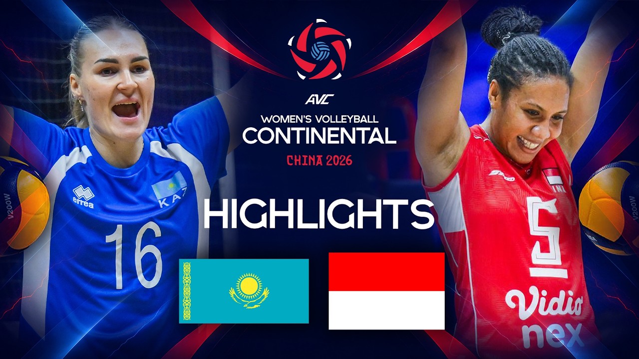 Kazakhstan 🇰🇿 vs. Indonesia 🇮🇩 | Preliminary Phase AVC Women's Continental Championship | Highlights background