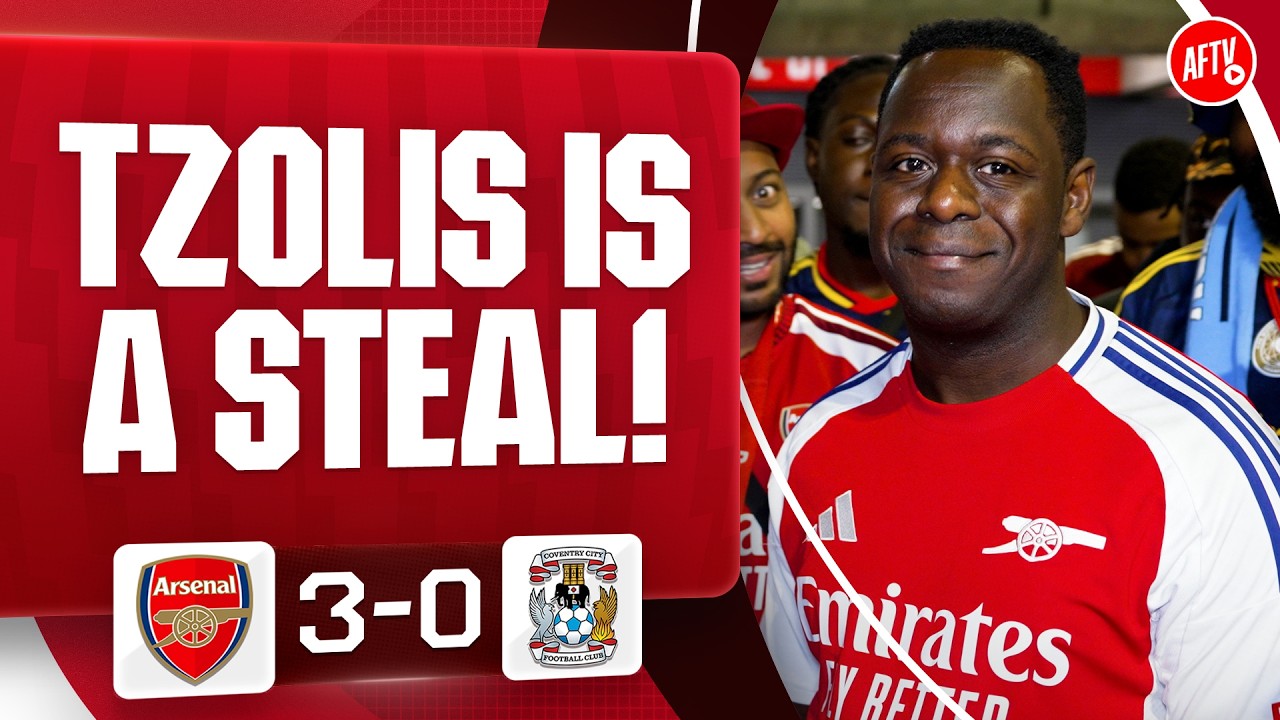 Tzolis Is A Steal! (Jason) | Arsenal 3-0 Coventry background