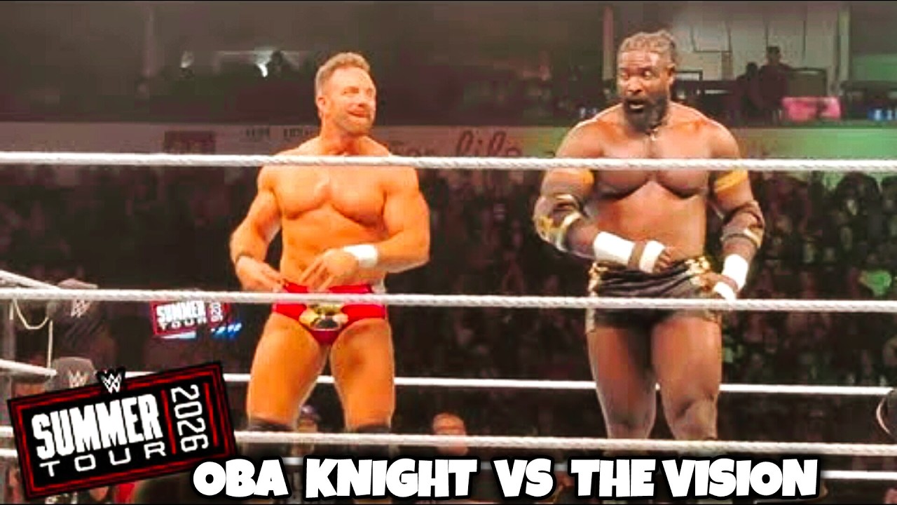Oba Femi & LA Knight vs The Vision Full Match || Wwe Live Summer Fairfax Evant background